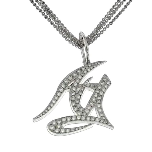 Pendentif Pendentif monogramme Ag en or blanc 18 carats et diamants naturels 58 Facettes PG-201108