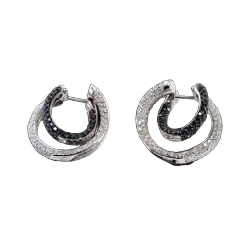 Boucles d'oreilles Boucles d'oreilles en or blanc 18 carats et diamants naturels 58 Facettes MG-900429