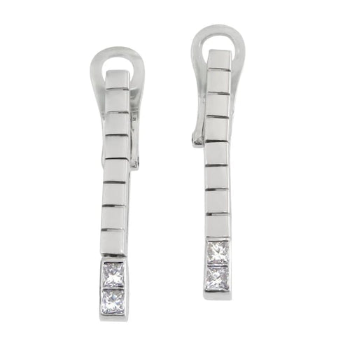 Boucles d'oreilles Boucles d’oreilles en or blanc 18 carats et diamants 0,42 ct 58 Facettes MG-200540