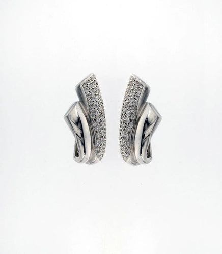 Boucles d'oreilles Boucles d'oreilles en or blanc 18 carats et diamants naturels 58 Facettes MG-200912