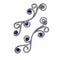 Boucles d'oreilles Boucles d’oreilles en or blanc 18 carats, saphirs bleus et diamants naturels 58 Facettes MG-201798