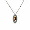 Collier Collier-pendentif en or blanc 18 carats avec citrine, grenats et diamants 58 Facettes IG-200366