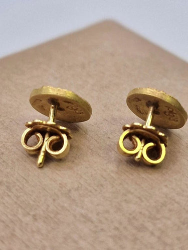 Boucles d'oreilles Boucles d’oreilles en or jaune satiné avec diamants 58 Facettes