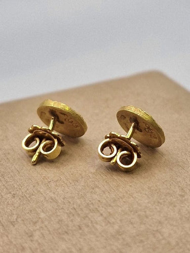 Boucles d'oreilles Boucles d’oreilles en or jaune satiné avec diamants 58 Facettes