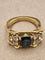 Bague 52 Bague vintage années 1960 en or jaune 18 carats, saphir et diamants 58 Facettes