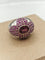 Bague 56 Bague cocktail en or blanc 18 carats avec tourmaline et rubis 58 Facettes