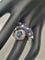 Bague 58 Bague cocktail en or blanc 18 carats avec saphirs et diamants 58 Facettes