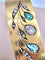 Bracelet Bracelet vintage années 1970 en or jaune 20 carats, diamants et émeraudes 58 Facettes