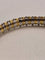 Bracelet Bracelet vintage en or blanc et jaune 18 carats, émail vert et diamants 58 Facettes