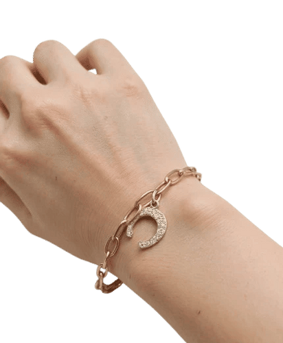 Bracelet Dodo Pomellato Fortuna - Bracelet gourmette en or rose et diamants 58 Facettes