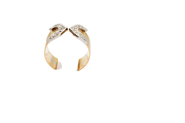Bague 52 Bague pavée en trois ors 750/000 avec 18 diamants 58 Facettes 240510