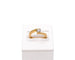 Bague 51 Alliance demi-lune croisée en or jaune 18 carats avec diamant 58 Facettes 240019