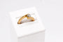 Bague 51 Alliance demi-lune croisée en or jaune 18 carats avec diamant 58 Facettes 240019