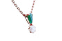 Collier Collier en or jaune avec diamant et émeraude 58 Facettes 240213