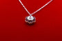 Collier Collier marguerite en or jaune, platine, diamant et rubis 58 Facettes 240285