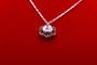 Collier Collier marguerite - Motif fleur en or jaune et platine, diamant et rubis 58 Facettes 240285