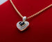 Pendentif Pendentif cœur en or bicolore 750/000, saphirs et diamants 58 Facettes 250253