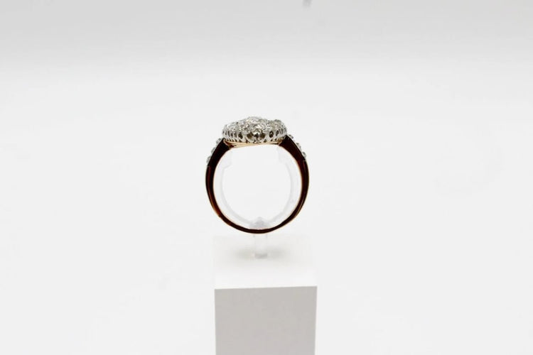Bague 52 Bague marquise en or jaune 18k et platine à diamants 58 Facettes 240284