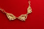 Collier Collier draperie à motifs floraux en or jaune 750 58 Facettes 250124