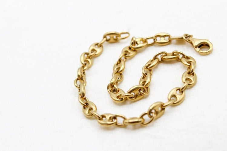 Bracelet Bracelet maille grain de café en or jaune 18 carats 58 Facettes 250381
