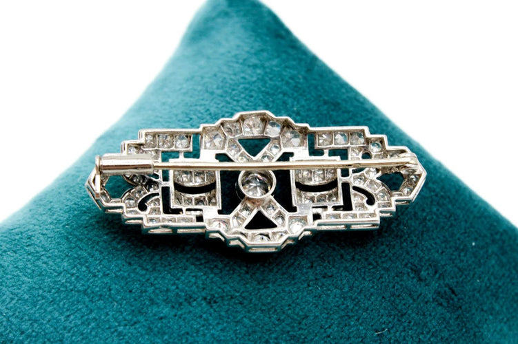 Broche Art déco - Broche en platine, or 750 et diamants 58 Facettes 240221