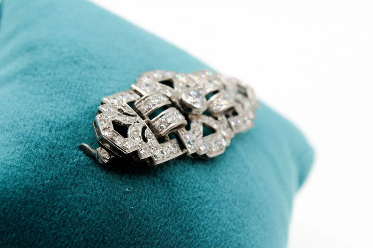 Broche Art déco - Broche en platine, or 750 et diamants 58 Facettes 240221