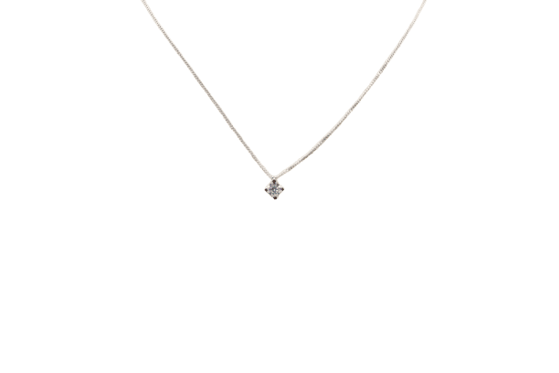 Pendentif Pendentif en or blanc 750 serti d’un diamant 0,37 ct 58 Facettes 250359