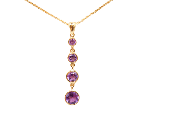 Pendentif Pendentif en or jaune 18 carats et améthystes 58 Facettes 250495