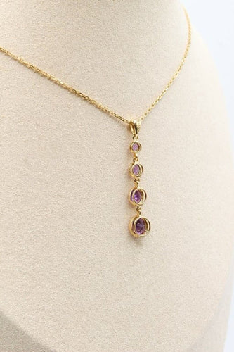 Pendentif Pendentif en or jaune 18 carats et améthystes 58 Facettes 250495