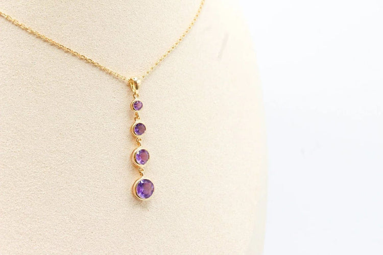Pendentif Pendentif en or jaune 18 carats et améthystes 58 Facettes 250495