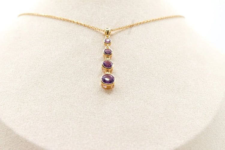 Pendentif Pendentif en or jaune 18 carats et améthystes 58 Facettes 250495