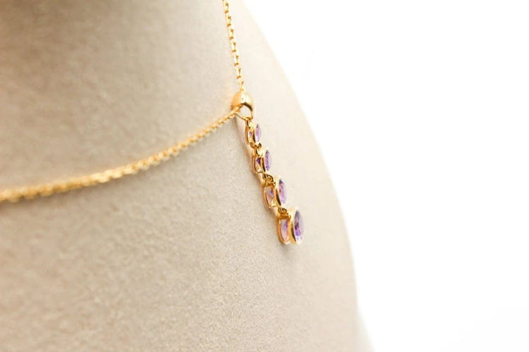 Pendentif Pendentif en or jaune 18 carats et améthystes 58 Facettes 250495