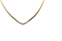 Collier Collier maille anglaise en or jaune 750 avec diamants 58 Facettes 250197