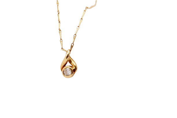 Pendentif Pendentif boucle en or jaune et diamant 58 Facettes 250437