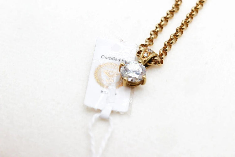 Pendentif Pendentif en or jaune 750/000 et diamants naturels 58 Facettes 240306