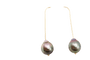 Boucles d'oreilles Boucles d'oreilles pendantes en or jaune 18 carats et perles de Tahiti 58 Facettes 250193