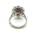 Bague 51 Bague entourage en or blanc 18 ct avec rubis birman et diamants 58 Facettes