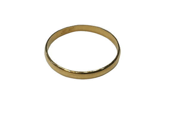 Bague 56 Alliance demi-jonc en or jaune 18 ct 58 Facettes