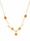 Collier Art Nouveau - Collier draperie en or jaune, rose et vert 58 Facettes