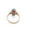 Bague 54.5 Bague marquise ancienne en or rose et platine, rubis et diamants 58 Facettes