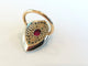 Bague 53 Guy Baruch - Bague marquise en or jaune avec rubis et émeraudes 58 Facettes