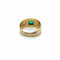 Bague 54 Bague jonc en or jaune et blanc 750, émeraude et diamants 58 Facettes