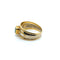 Bague 54 Bague jonc en or jaune et blanc 750, émeraude et diamants 58 Facettes