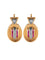 Boucles d'oreilles Boucles d’oreilles Tank circa 1940 en or rose et platine, diamants et rubis 58 Facettes