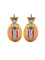 Boucles d'oreilles Tank - Boucles d'oreilles en or rose, platine, diamants et rubis 58 Facettes