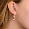Boucles d'oreilles Tank - Boucles d'oreilles en or rose, platine, diamants et rubis 58 Facettes