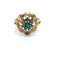 Bague 54.5 Bague vintage émeraude et diamants en or jaune et or blanc 750 58 Facettes