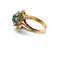 Bague 54.5 Bague vintage émeraude et diamants en or jaune et or blanc 750 58 Facettes
