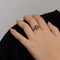 Bague 58 Rosace - Bague en or jaune et argent avec diamants 58 Facettes