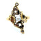 Bague 57 Bague Art Nouveau en or jaune 750, perle et diamants 58 Facettes
